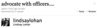 Illustration for article titled Cops Arrive At Lindsay Lohan's House; She Live Tweets It